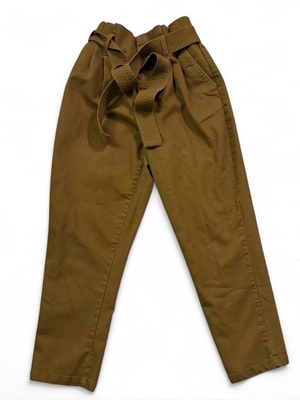 a new day Olive Paperbag Waist Chinos with Self-Tie Belt